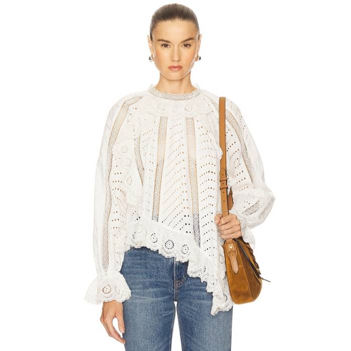 ウラ・ジョンソン Ulla Johnson 【 Marcella Blouse Women Pristine 】 レディース