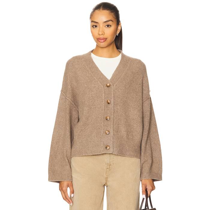 フリーピープル Free People 【 Cool Of The Night Cardi Women Mocha Melange 】 冷やりとした ナイト爵 レディース