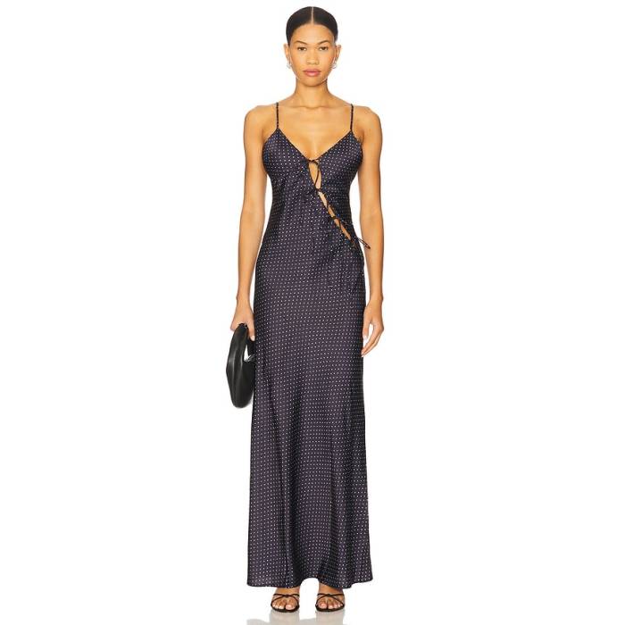 ライオネス Lioness 【 About A Girl Maxi Dress Women Onyx Polka 】 お召しもの レディース