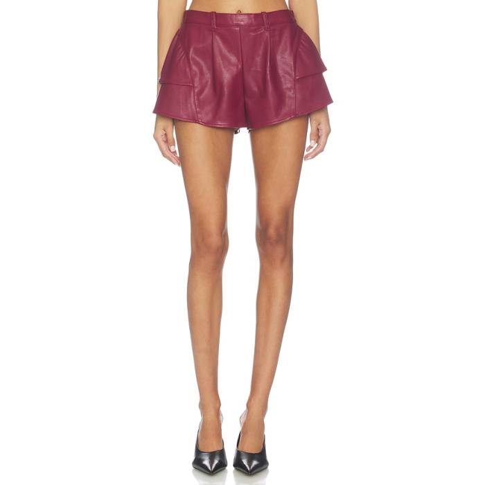 フリーピープル Free People 【 X Revolve Star Dust Faux Leather Short Women Burgandy 】 レザー レディース|スニケス