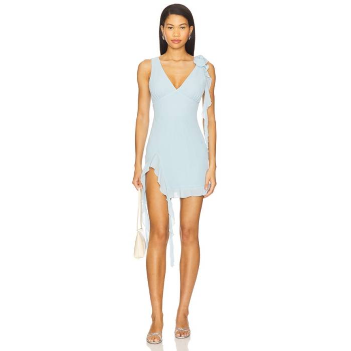 More To Come 【 Myla Mini Dress Women Baby Blue 】 お召しもの レディース 青み 青色