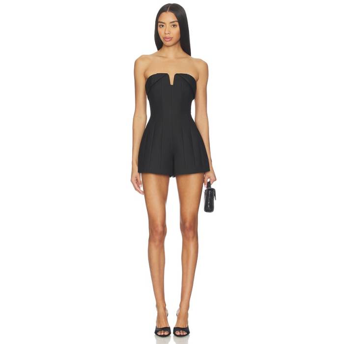 Alexis 【 Chelya Romper Women Black 】 ロンパース レディース 黒いこと 黒いこと