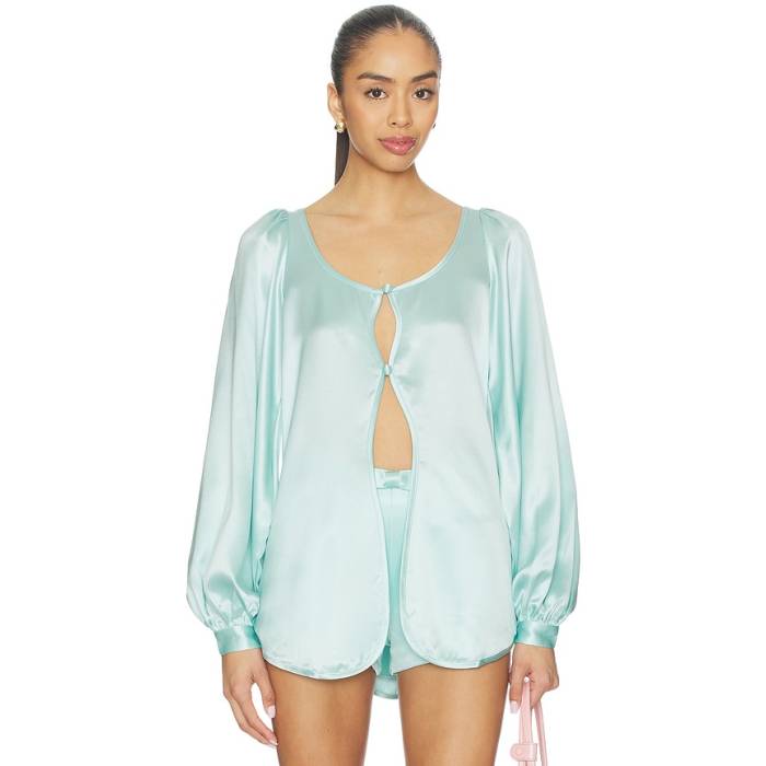 Bubish 【 Penelope Blouse Women Pastel Blue 】 レディース 青み 青色