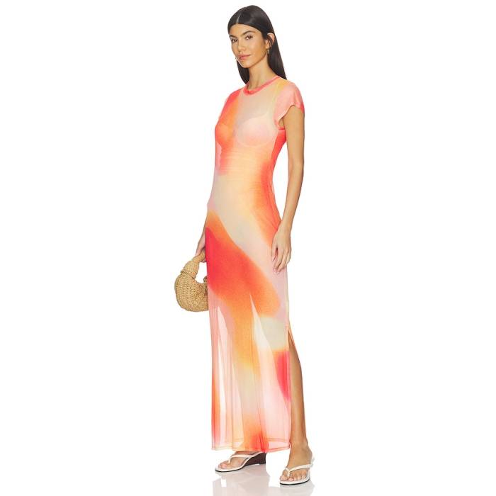 Simkhai 【 Fia Midi Dress Women Golden Hour Sunset 】 お召しもの レディース
