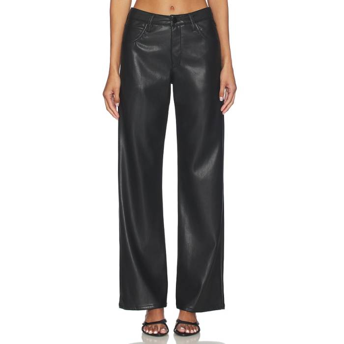 Enza Costa 【 Leather Straight Leg Women Black 】 なめし革 レディース 黒いこと 黒いこと