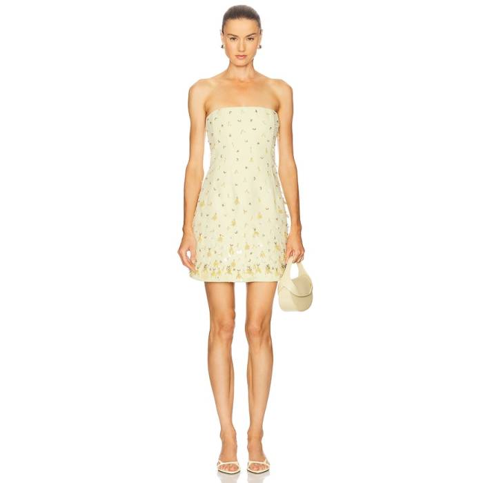 Simkhai 【 Yasmin Bustier Mini Dress Women Sunglow 】 御召しもの レディース
