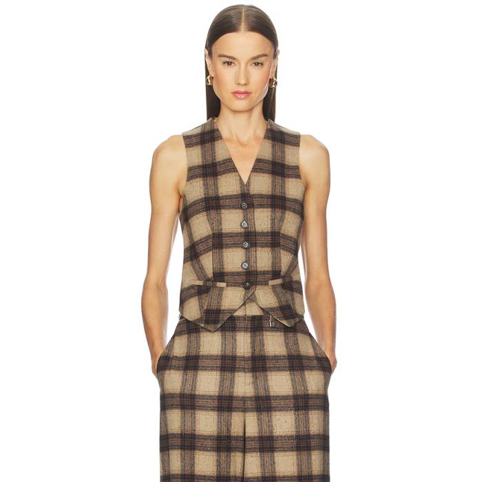 Giuseppe Di Morabito 【 Plaid Top Women Beige 】 レディース ベージュ