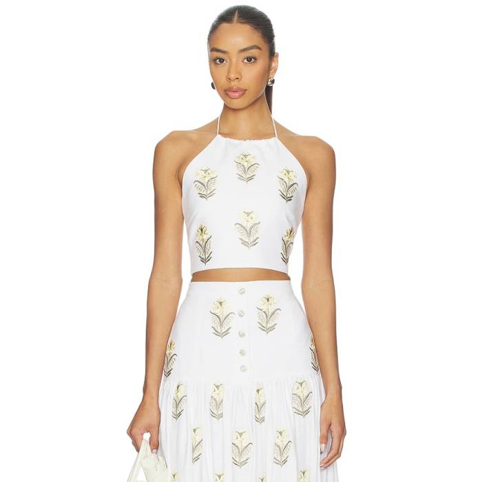 Rosewater House 【 Gilda Bustier Women Off White \u0026Amp; Yellow 】 レディース 白いこと 白いこと yellow 黄味がかった・黄色