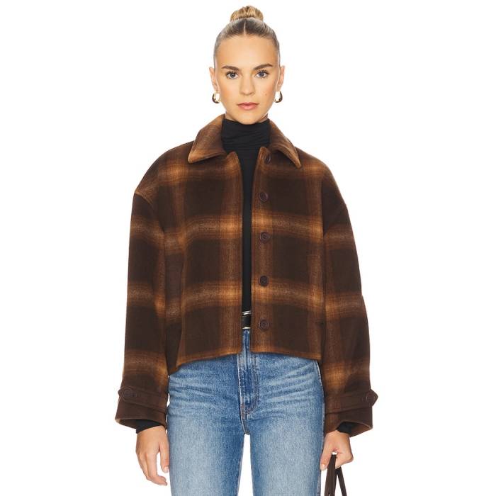 Simkhai 【 Colby Plaid Jacket Women Chocolate Plaid 】 Jacket 上衣 レディース