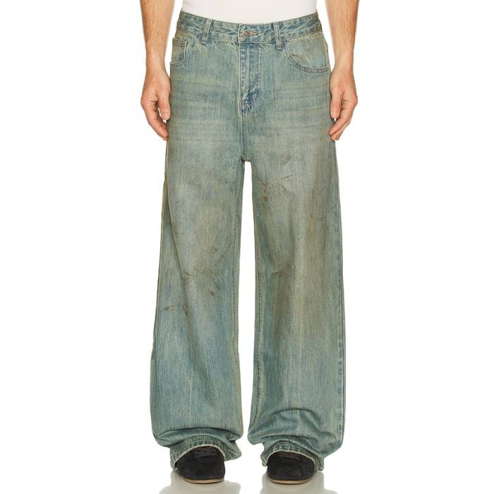 Found 【 Lacy Baggy Jeans Men Dirty Blue 】 デニム メンズ 青み 青色