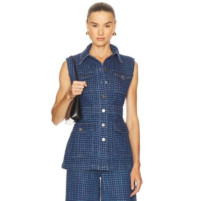 Seventy + Mochi 【 Ani Vest Women Houndstooth Idaho 】 より良い レディース