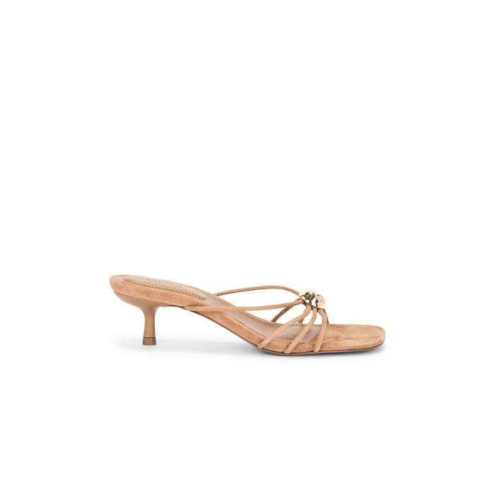 Simkhai 【 Amaya Suede Strappy Kitten Heel Women Camel 】 スエード・スウェード 踵 レディース camel 駱駝