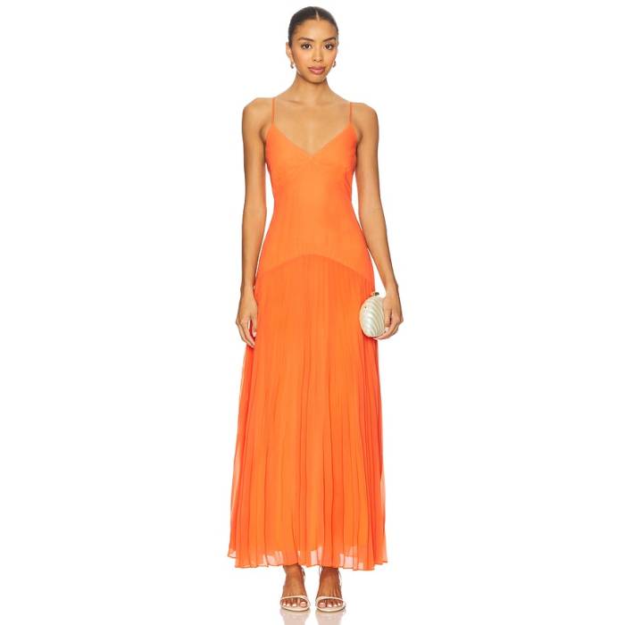 Cami Nyc 【 Jennelyn Chiffon Pleated Gown Women Clementine 】 レディース
