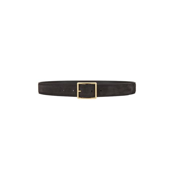 ニリ 置き目タン Nili Lotan 【 Gabriele Belt Women Espresso With Gold Buckle 】 三尺帯 レディース ゴールド バックル