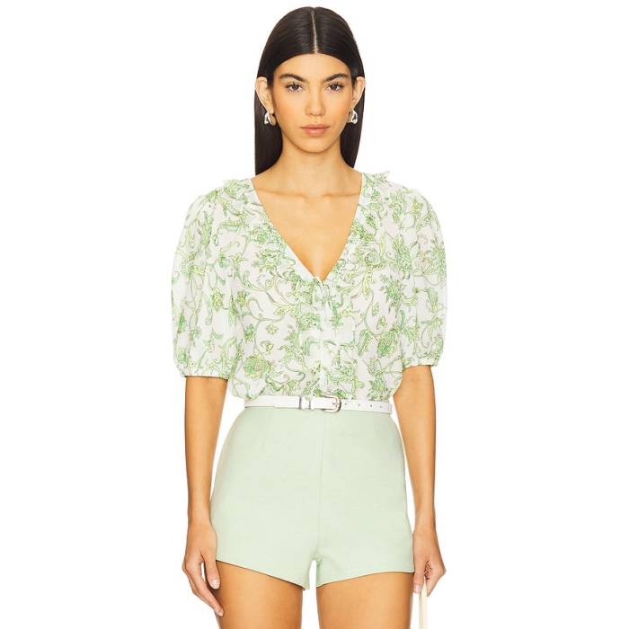 Cinq A Sept 【 Ivy Paisley Seraphina Top Women Ivory Multi 】 レディース 象牙色