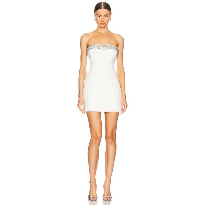 エーエルシー A.l.c. 【 Elsie Dress Women White \u0026Amp; Crystal 】 お召しもの レディース 白いこと 白いこと
