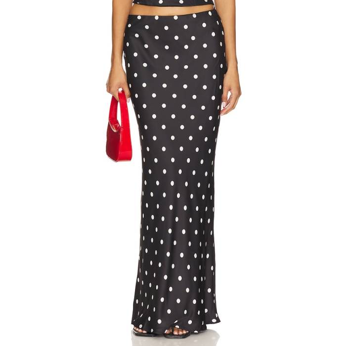 Runaway The Label 【 Blaine Maxi Skirt Women Black Polka 】 レディース 黒色 ブラック|スニケス