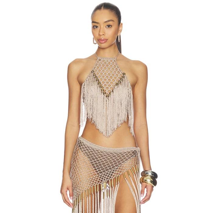 My Beachy Side 【 Aria Hand Crochet Halter Top Women Bronze 】 レディース 銅・ブロンズ