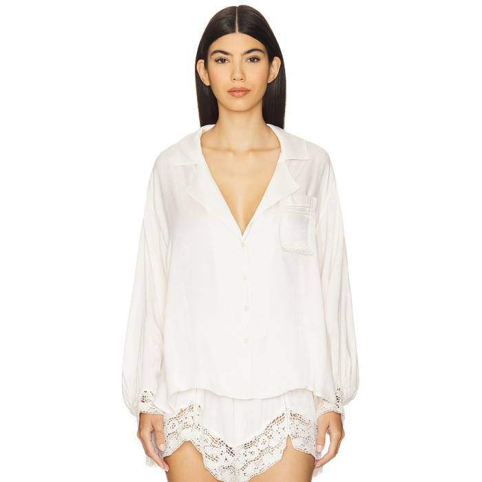 フリーピープル Free People 【 X Intimately Fp Midnight Muse Sleep Shirt In Sugar Swizzle Women Sugar Swizzle 】 レディース