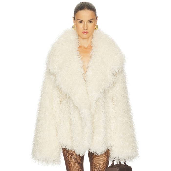 Norma Kamali 【 Sleeping Bag Coat Short Women Cream 】 御徒面子 レディース 皮膚軟化剤