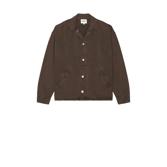 Asher 【 Caleb Canvas Jacket Men Chocolate 】 Jacket 上衣 メンズ