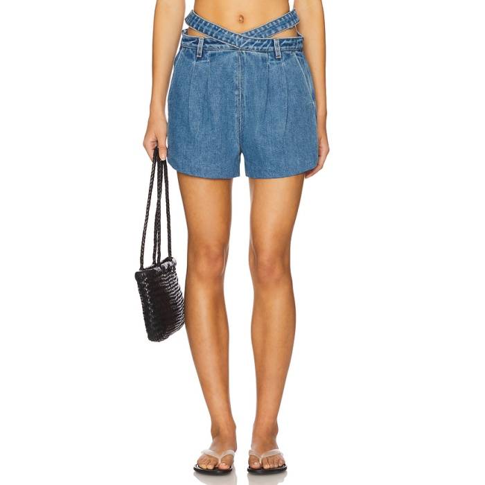 Osis Studio 【 Nara Shorts Women Light Blue 】 さる股引き レディース 青味 青色 パンツ-レディースファッション