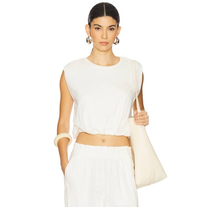 グッドアメリカン Good American 【 Cotton Muscle Tee Women Cloud White001 】 Tシャツ レディース｜スニケス