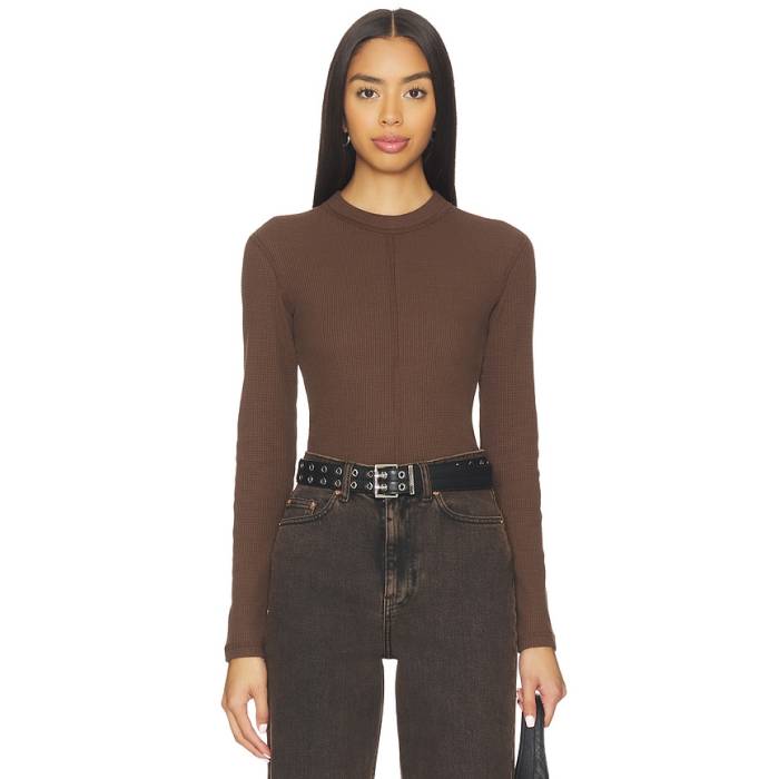Dr. Denim 【 Stella Waffle Top Women Chocolate 】 ワッフル レディース｜スニケス