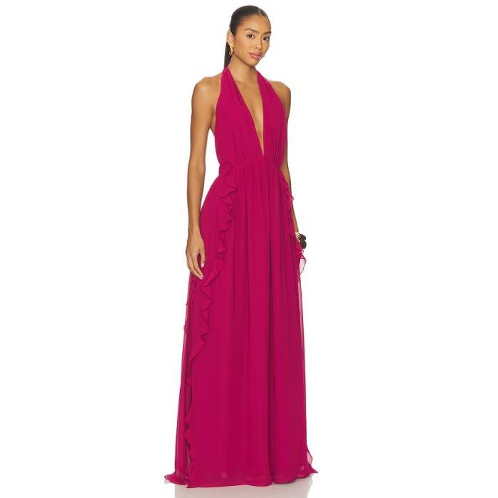Tularosa 【 X Yhasmina Ferrara Lenora Maxi Dress Women Raspberry 】 お召しもの レディース