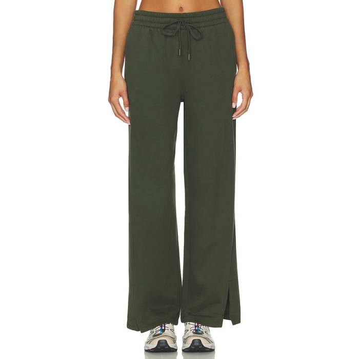 ビヨンドヨガ Beyond Yoga 【 Luxe Fleece Slit Wide Leg Pant Women Dark Olive 】 フリース ズボン下 レディース olive オリーブ