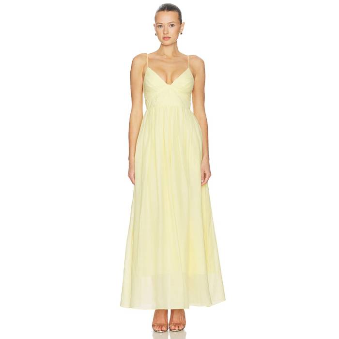 Aje 【 Vacation Maxi Dress Women Butter Yellow 】 御召しもの レディース yellow 黄味がかった・黄色