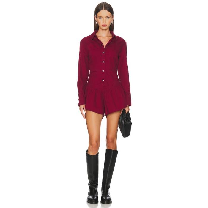 Saylor 【 Rhea Romper Women Wine 】 ロンパース レディース