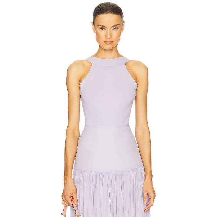 Helsa 【 Jolene Knit Bodysuit Women Purple Heather 】 編み物 上半身背広 レディース Purple 紫・パープル heather ギョリュウモドキ