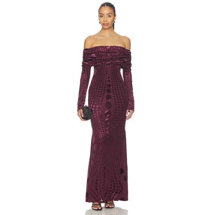 Afrm 【 Thelma Burnout Velvet Dress Women Cab Tonal Dot 】 ドレス レディース|スニケス