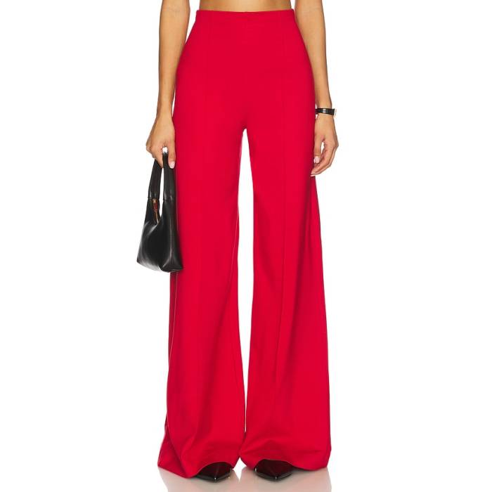 Ripley Rader 【 Ponte Knit Wide Leg Pant Women Red 】 編み物 ズボン下 レディース Red 赤・赤いこと