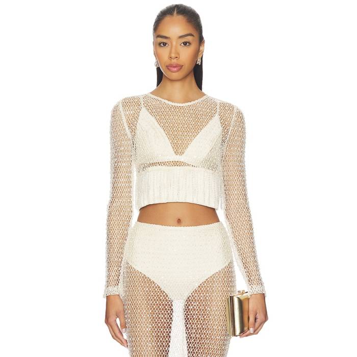 Patbo 【 Crochet Bloom Top Women Beige 】 レディース ベージュ