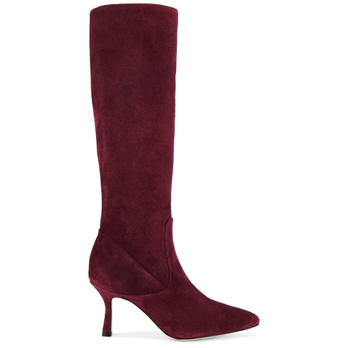 L'agence 【 Marya Boot Women Burgundy Suede 】 ブーツ レディース ワイン色・バーガンディー スエード・スウェード｜スニケス