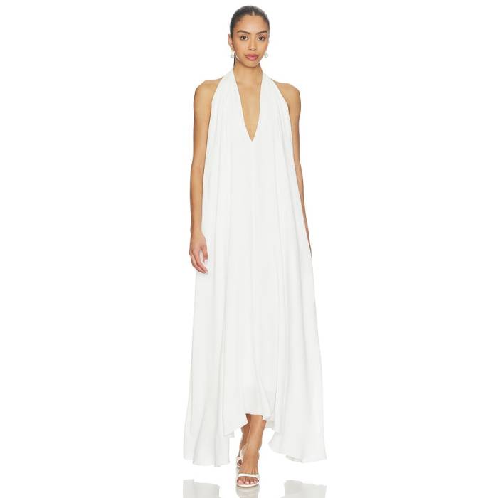 Aexae 【 Drape Maxi Dress Women White 】 お召しもの レディース 白いこと 白いこと