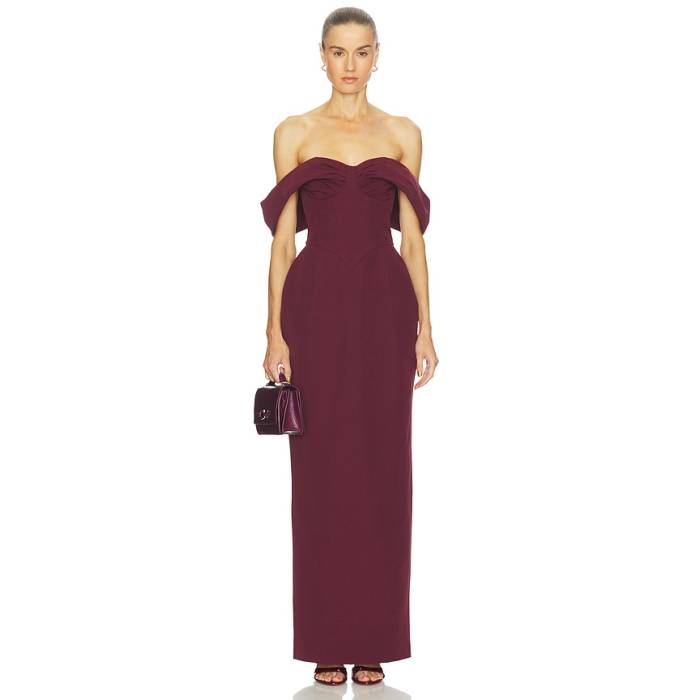 Camila Coelho 【 Carina Maxi Dress Women Oxblood 】 お召しもの レディース 赤・オックスブラッド