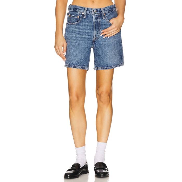 リーバイス Levi's 【 501 Mid Thigh Short Women Blue Beauty 】 ミッド レディース 青色 ブルー|スニケス