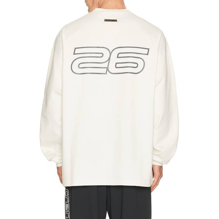 Fear Of God Essentials 【 90\u0027S Long Sleeve Tee Men Ivory 】 Sleeve 捩り プルオーバー メンズ 象牙色
