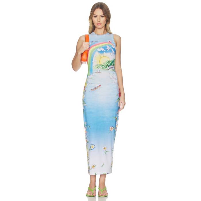 カサブランカ Casablanca 【 Aloda Midi Dress Women Multi 】 御召しもの レディース