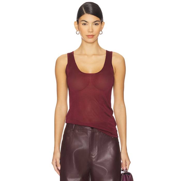 Mother Of All 【 Elena Tank Top Women Burgundy 】 貯蔵タンクとっ始め レディース ブドウ酒色・バーガンディー トップス-タンクトップ