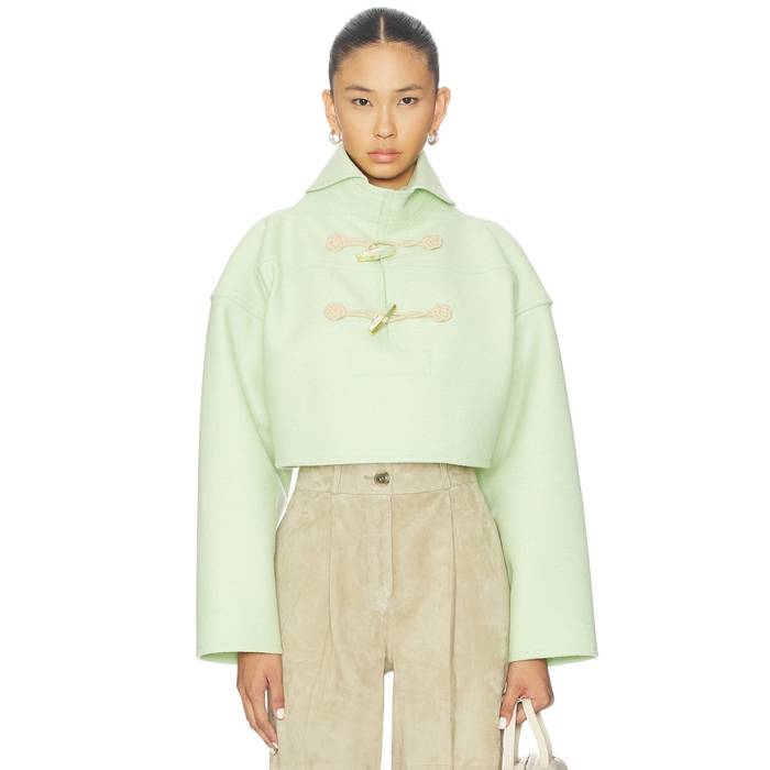 ケンゾー Kenzo 【 Boxy Cropped Vareuse Jacket Women Almond Green 】 Jacket 上衣 レディース green 緑・緑であること