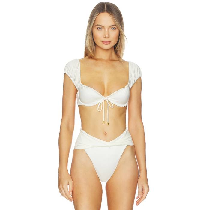 Agua Bendita 【 X Revolve Lupita Bikini Top Women Ivory 】 レディース 象牙色