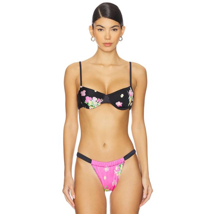 Frankies Bikinis 【 Morning Satin Underwire Bikini Top Women Midnight Blossom 】 サテン レディース｜スニケス