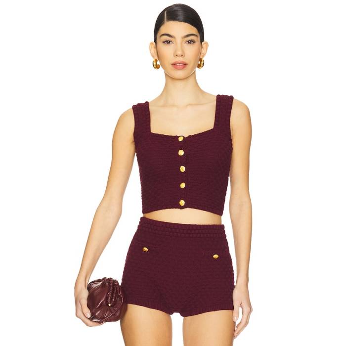 Majorelle 【 Evaline Top Women Oxblood 】 レディース 赤・オックスブラッド タンクトップ-レディースファッション-トップス