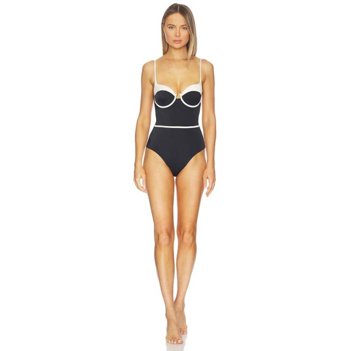 Ancora 【 Kaire One Piece Swimsuit Women Black 】 水泳着 レディース 黒いこと 黒いこと