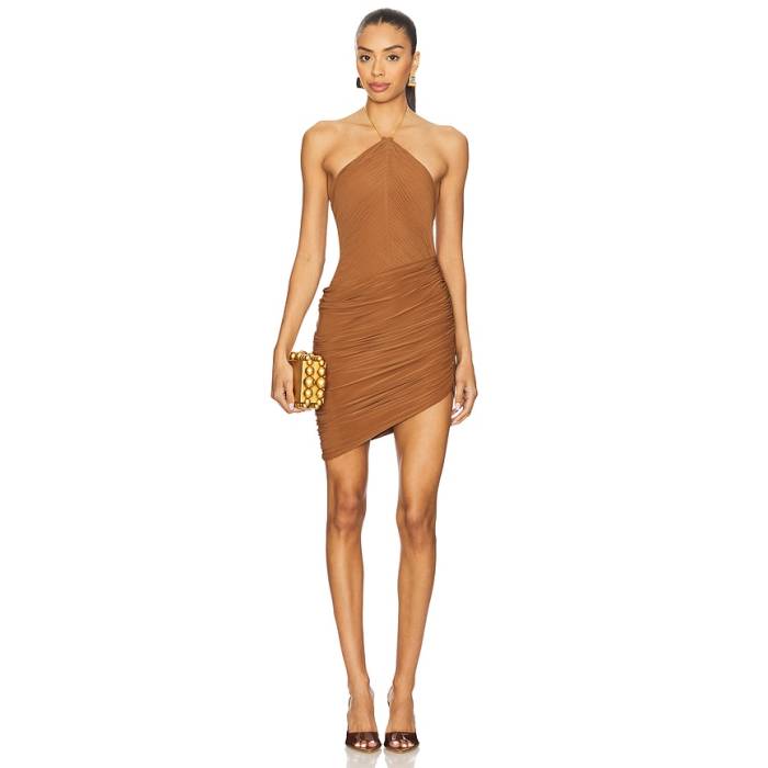 Ronny Kobo 【 Delphine Dress Women Tobacco 】 御召しもの レディース 紙巻きタバコ