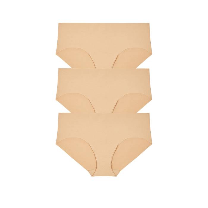 命令すること Commando 【 3 Pack Cotton Bikini Women Beige 】 レディース ベージュ